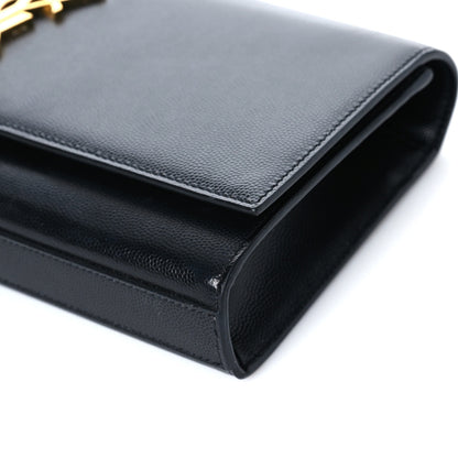 Saint Laurent Grain De Poudre Monogram Cassandre Clutch Black 6 of 8