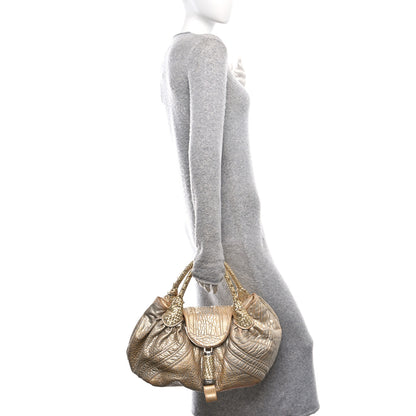 Fendi Nappa Nuvolata Bimetal Spy Oro Argento 3 of 19