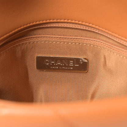 Chanel Lambskin Quilted Medium Chanel 19 Flap Light Brown 6 of 11