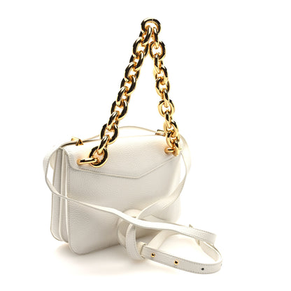Bottega Veneta Calfskin Mount Envelope Bag White 3 of 9
