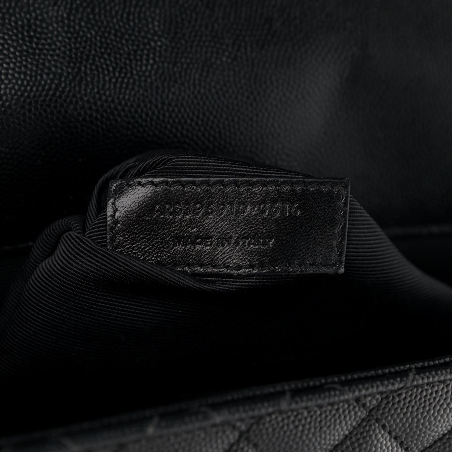 Saint Laurent Grain De Poudre Textured Mixed Matelasse Large Triquilt Monogram Monochrome Satchel Black 7 of 12