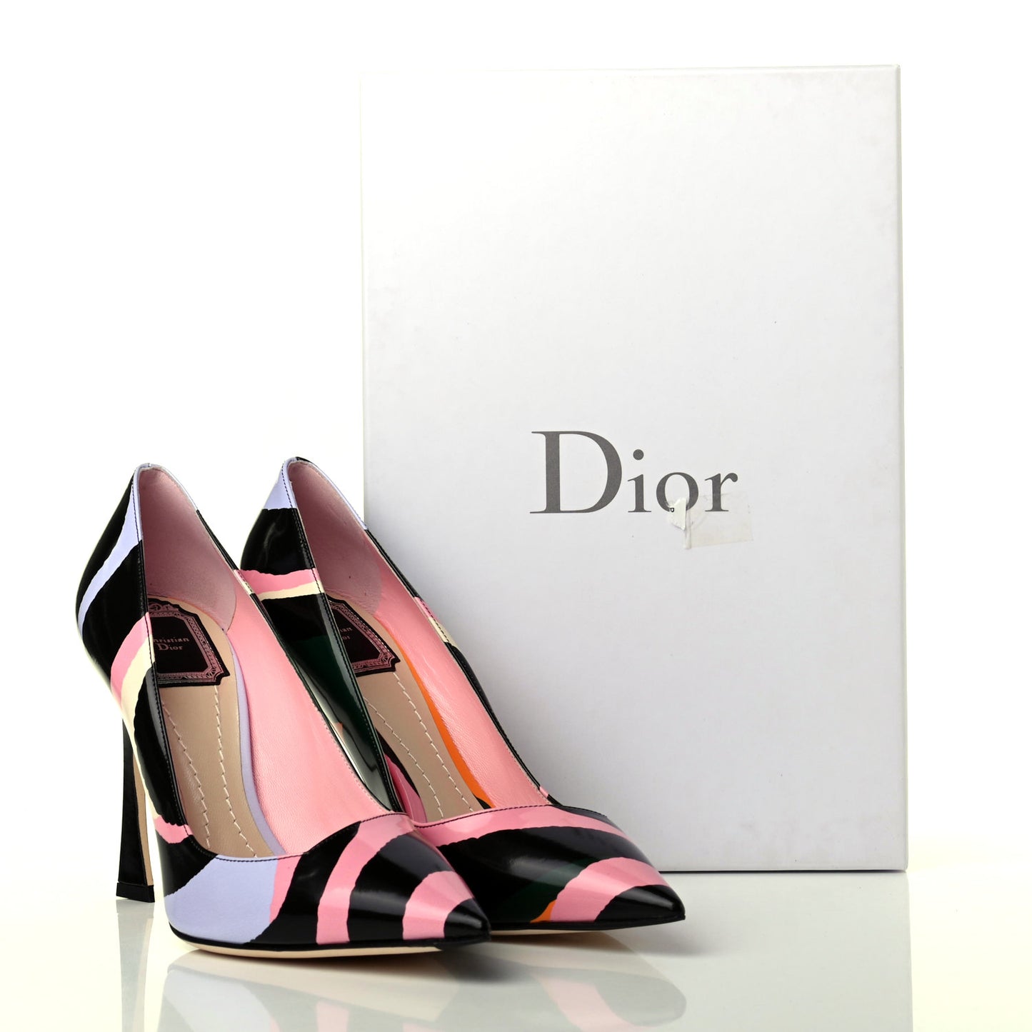 Glazed Calfskin Songe 100 Pumps 38 Violet Multicolor