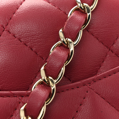 Chanel Lambskin Quilted Mini Square Flap Dark Pink 11 of 11