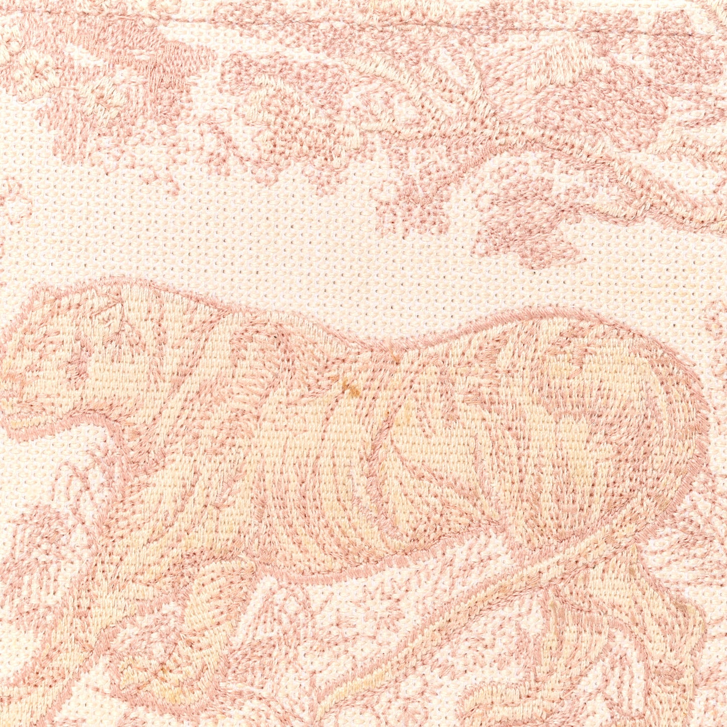 Canvas Toile De Jouy Embroidered Large Book Tote Pink
