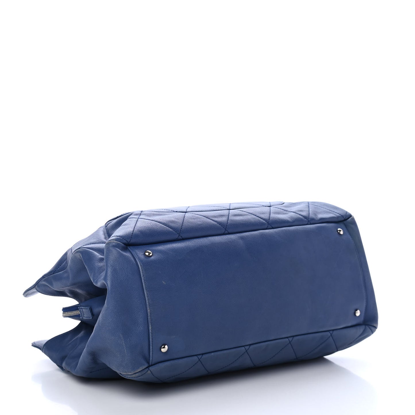 Caviar Quilted XL Tote Blue