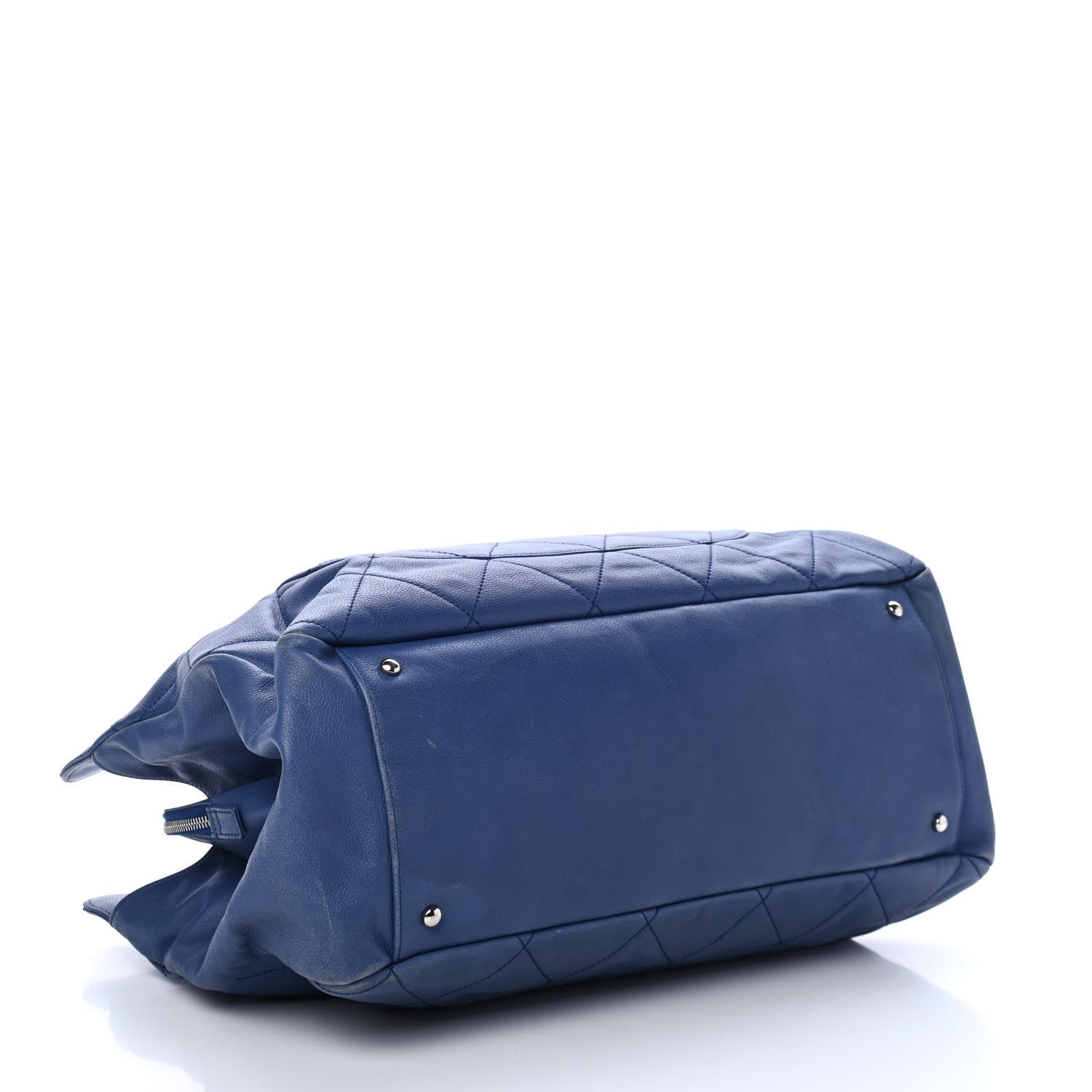 Chanel Caviar Quilted XL Tote Blue 3 of 4