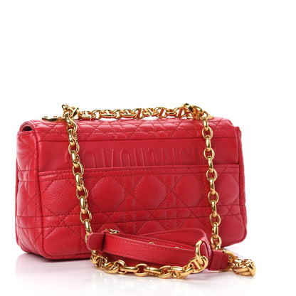 Christian Dior Calfskin Cannage Small Caro Bag Raspberry 3 of 10