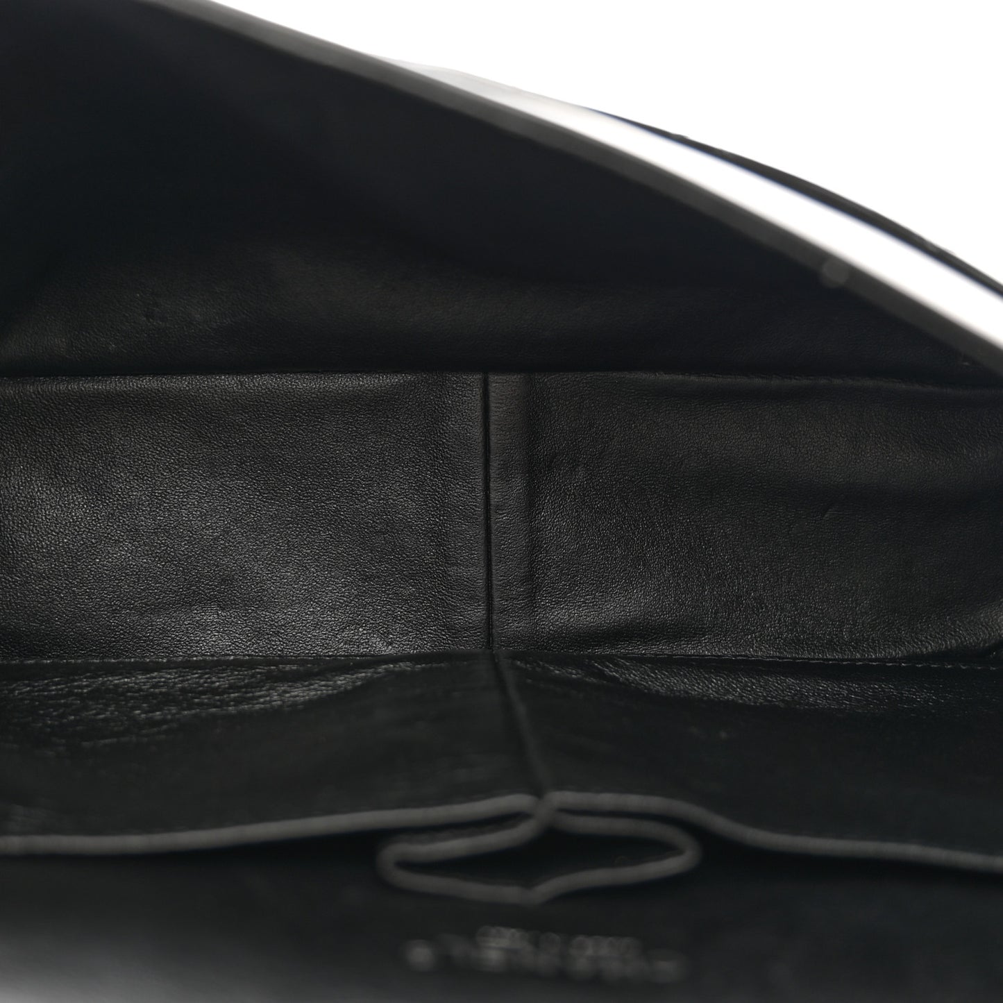 Patent Quilted Jumbo Double Flap Black