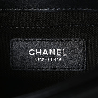 Chanel Calfskin Quilted CC Uniform Flap Belt Bag Black 6 of 12