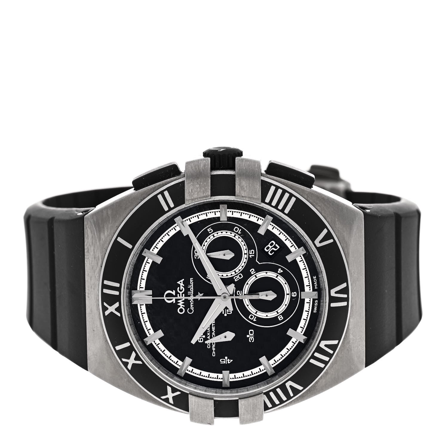 Omega Stainless Steel Rubber 43mm Constellation Double Eagle Chronograph Automatic Watch Black 121.92.41.50.01.001 2 of 4