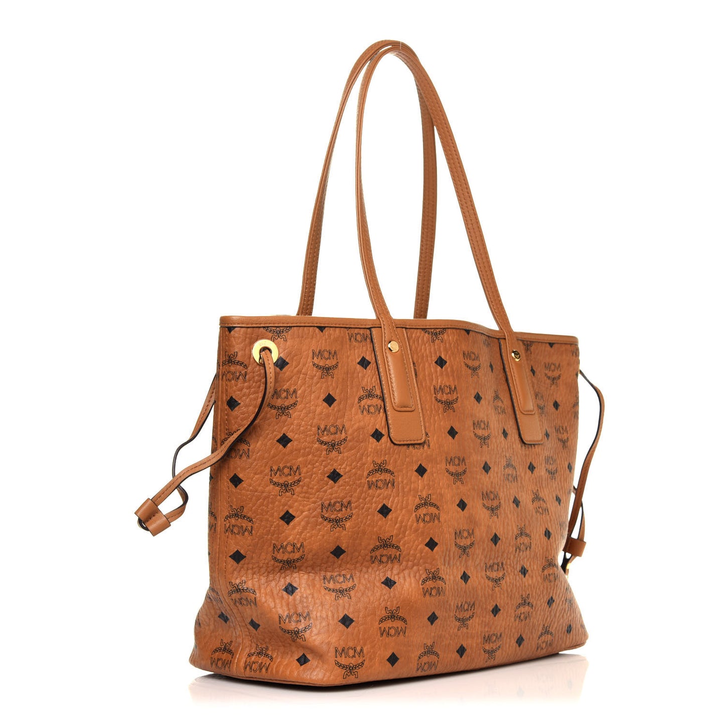 Visetos Medium Liz Reversible Shopper Tote Cognac
