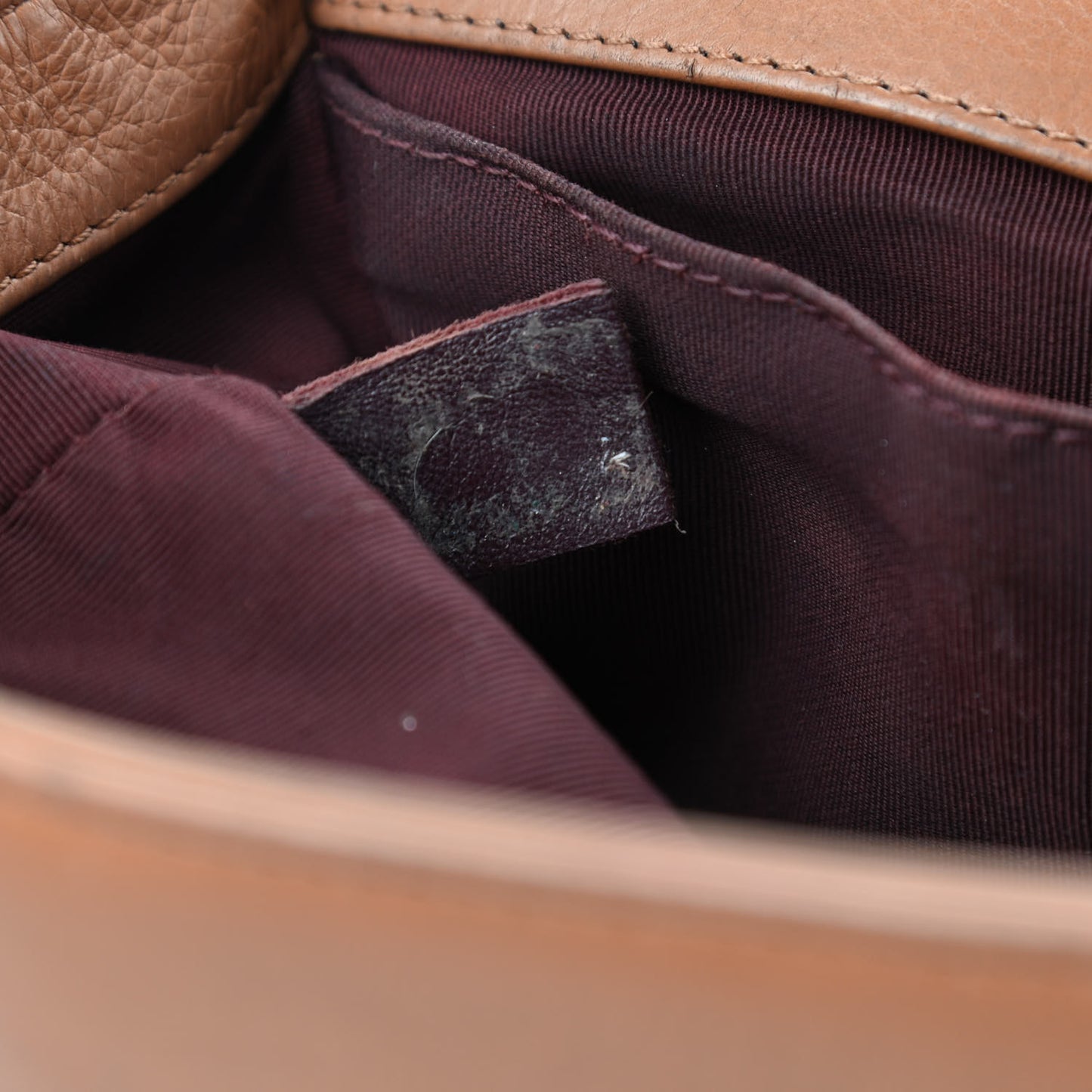 Calfskin Quilted Double Stitch Medium Boy Flap Camel