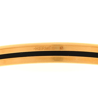 Hermes Enamel Printed Extra Narrow OP'H Bracelet 65 Jaune D'Or White 4 of 6