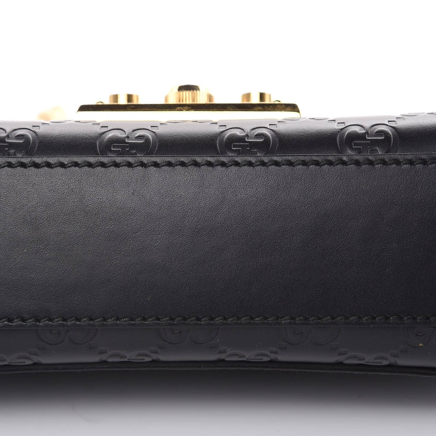 Guccissima Small Padlock Shoulder Bag Black