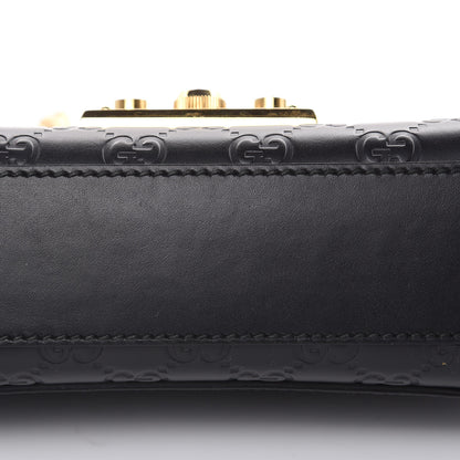 Gucci Guccissima Small Padlock Shoulder Bag Black 15 of 16