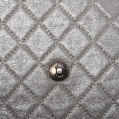 Chanel Metallic Lambskin Quilted Maxi Single Flap Silver 15 of 18