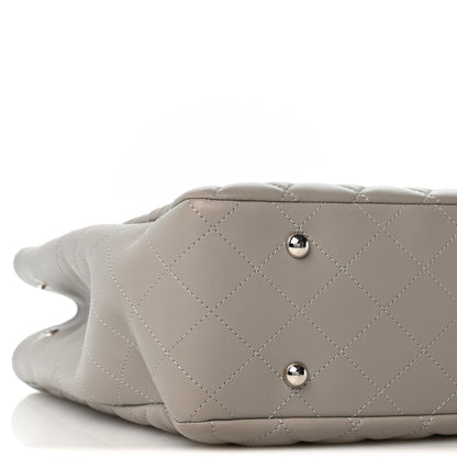 Chanel Calfskin Quilted Large Classic Shopping Tote Grey 9 of 12