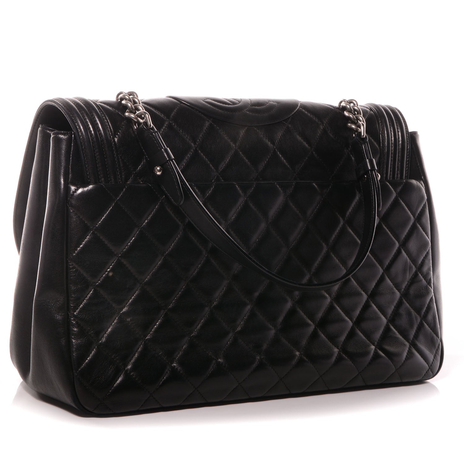 Chanel Lambskin Quilted Large Antik Boy Flap Black 3 of 8