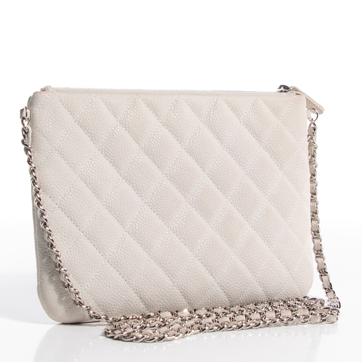 Chanel Iridescent Caviar Daily Zip Crossbody White 3 of 8