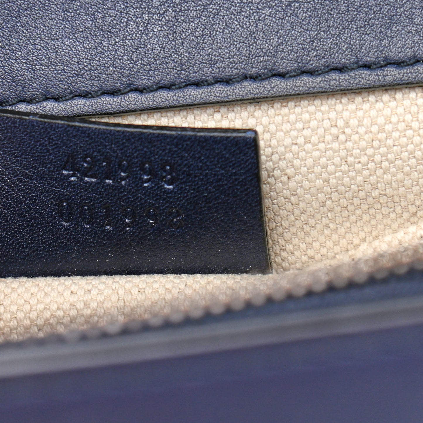 Calfskin Embroidered Riche Stripe Shoulder Bag Blue Red