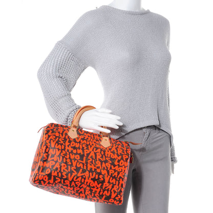 Louis Vuitton Monogram Graffiti Speedy 30 Orange 2 of 7