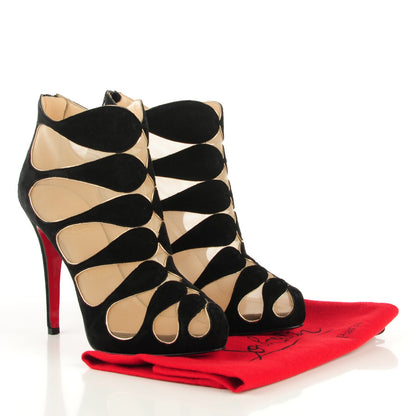 Christian Louboutin Suede Circus Cutout Booties 38.5 Black 5 of 7