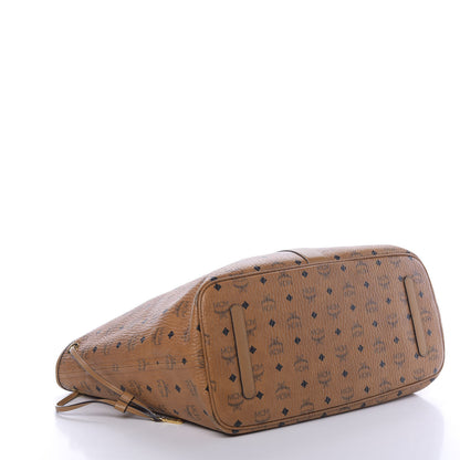 MCM Visetos Large Liz Reversible Shopper Tote Cognac 7 of 16