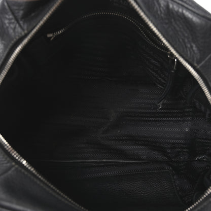 Prada Vitello Phenix Bowling Bag Black 5 of 9