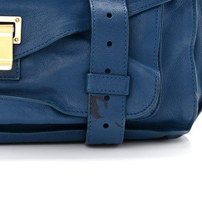 Proenza Schouler Lambskin Medium PS1 Satchel Blue 12 of 14