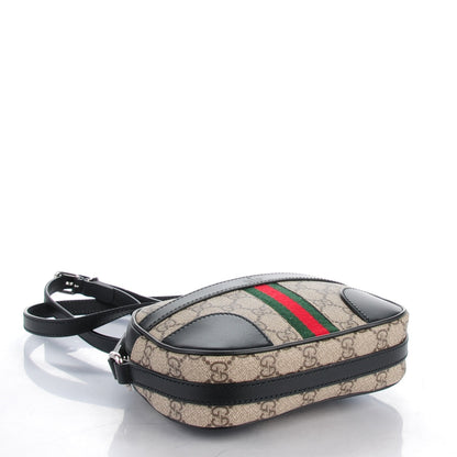 Gucci GG Supreme Monogram Web Small Shoulder Bag Black 4 of 7
