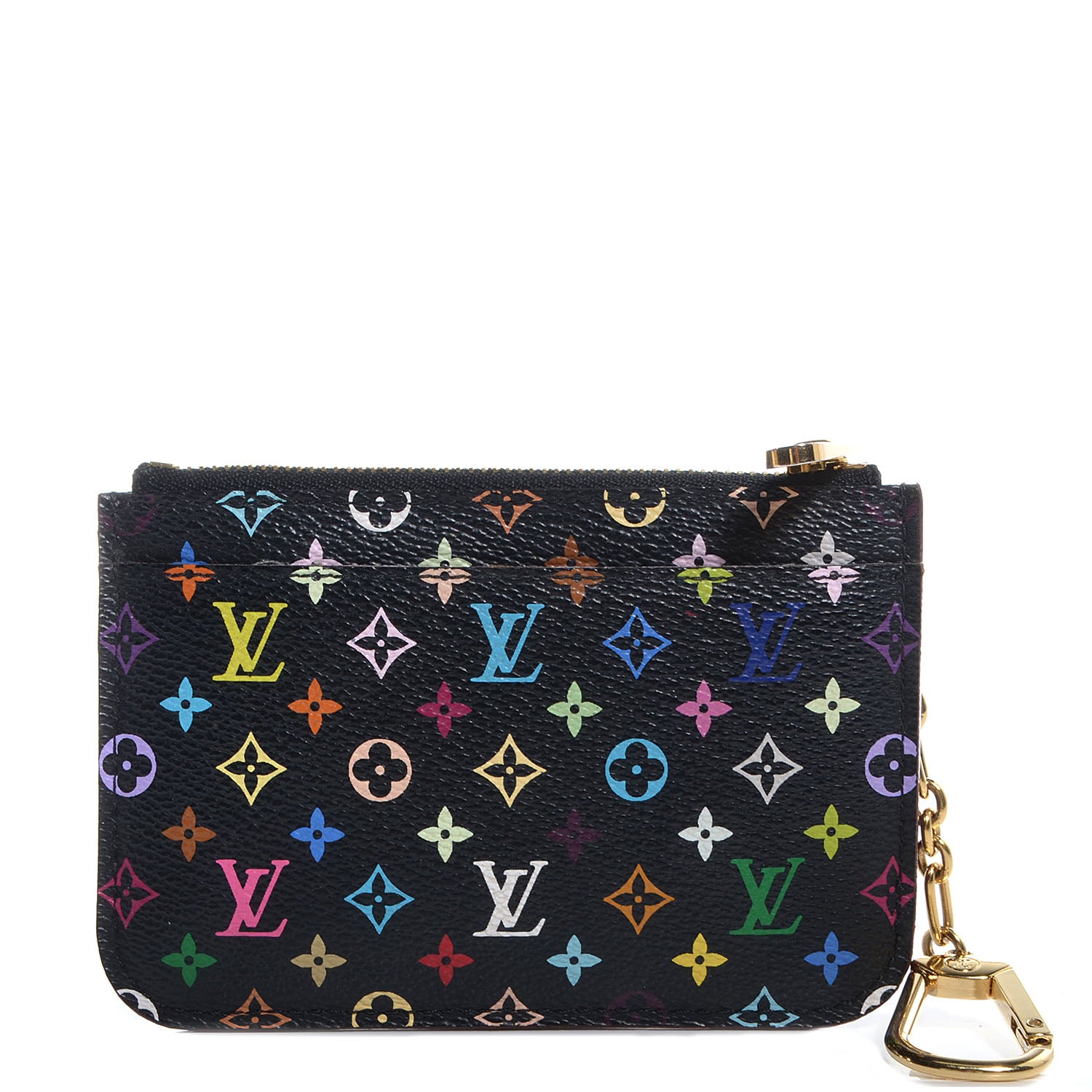 Louis Vuitton Monogram Multicolor Key Pouch Black Violet 1 of 8