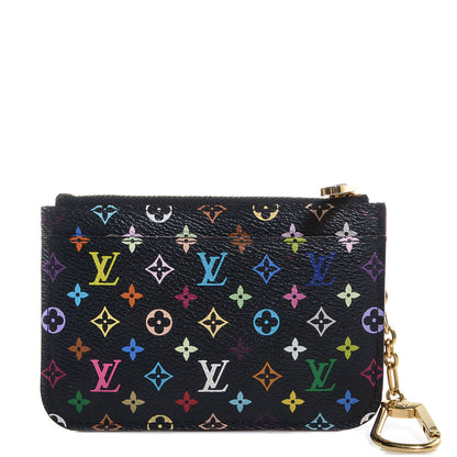 Louis Vuitton Monogram Multicolor Key Pouch Black Violet 1 of 8