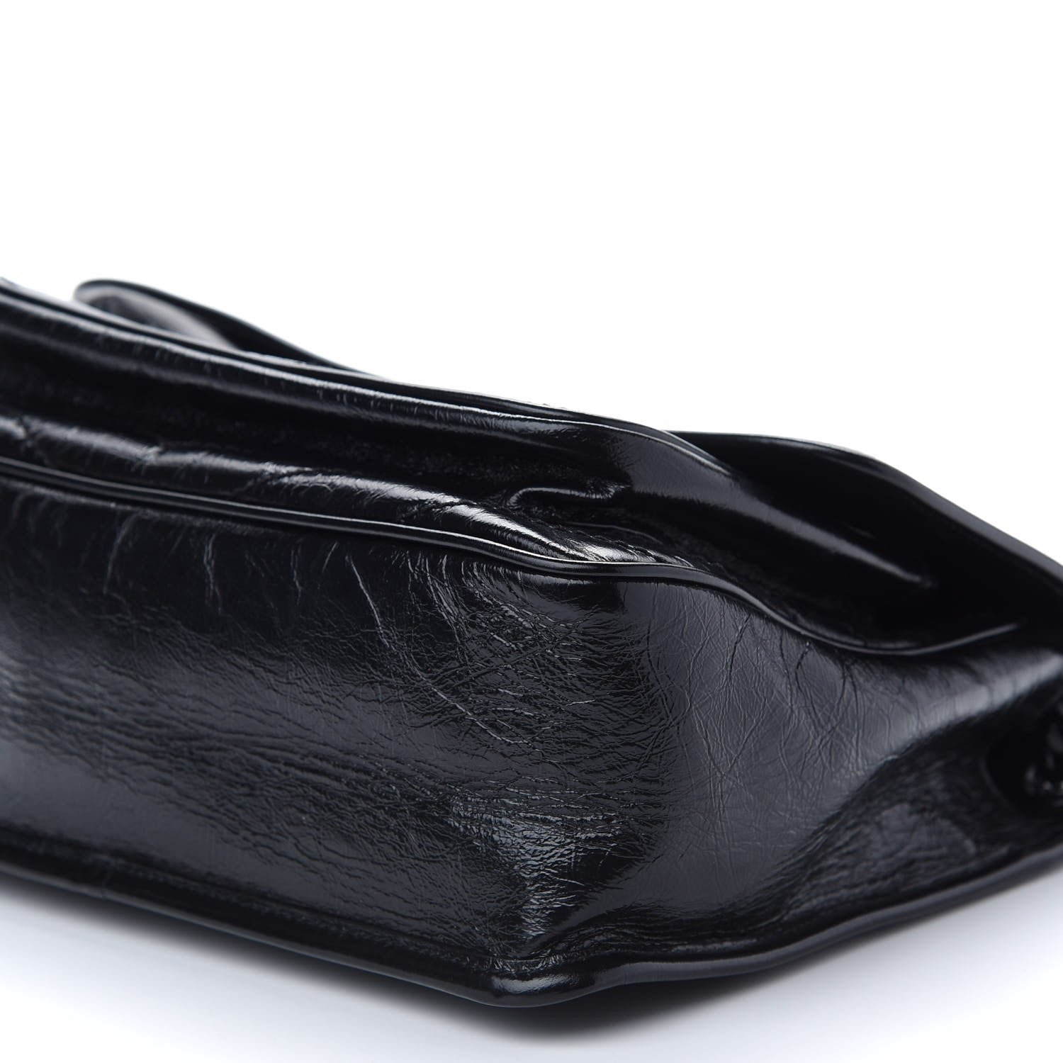 Saint Laurent Crinkled Calfskin Matelasse Monogram Medium Niki Chain Satchel Black 8 of 8
