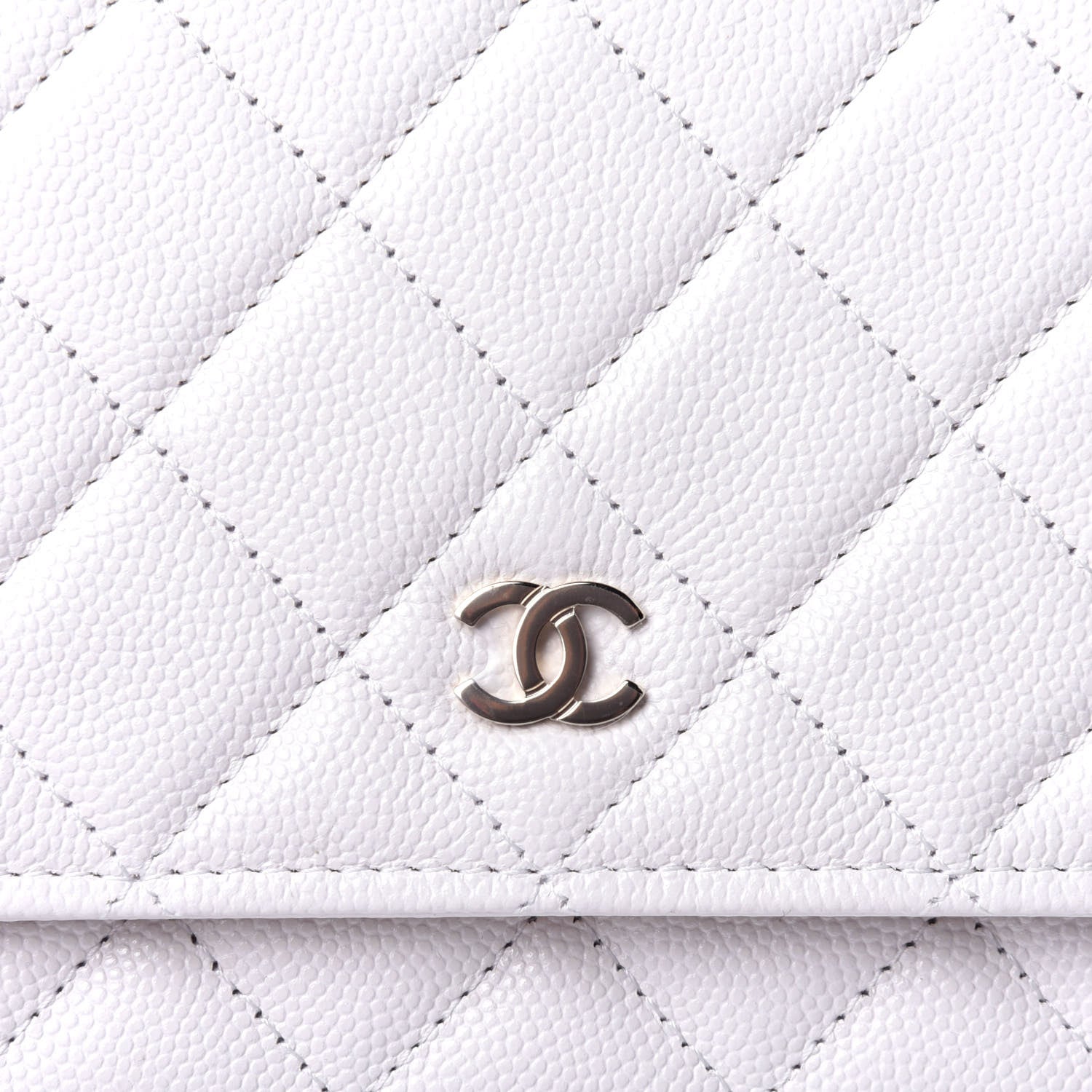 Chanel Caviar Quilted Wallet On Chain WOC White 12 of 13