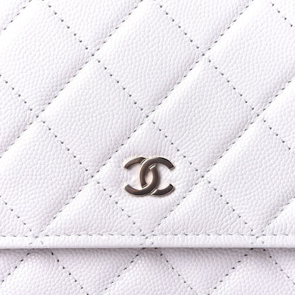 Chanel Caviar Quilted Wallet On Chain WOC White 12 of 13