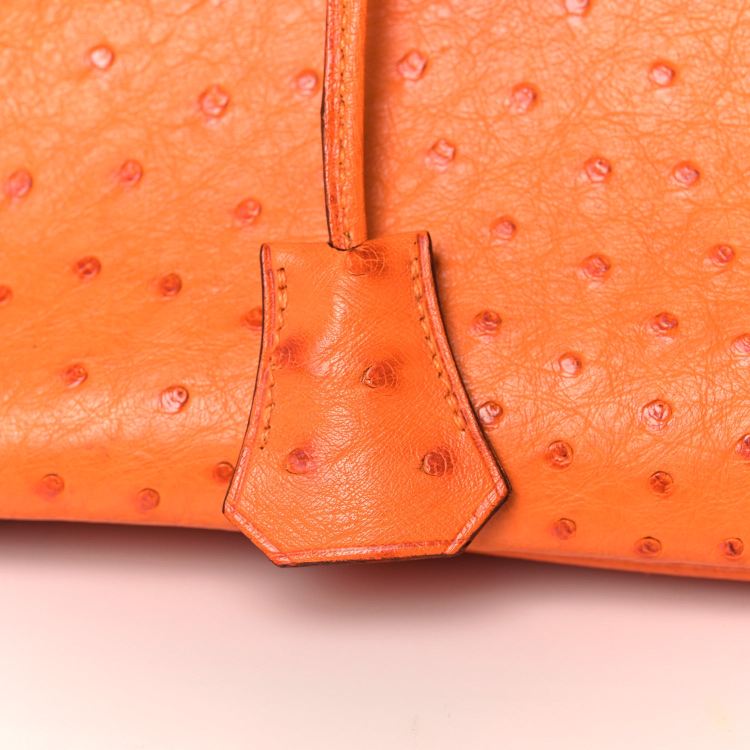 Hermes Ostrich Birkin 35 Orange 16 of 35