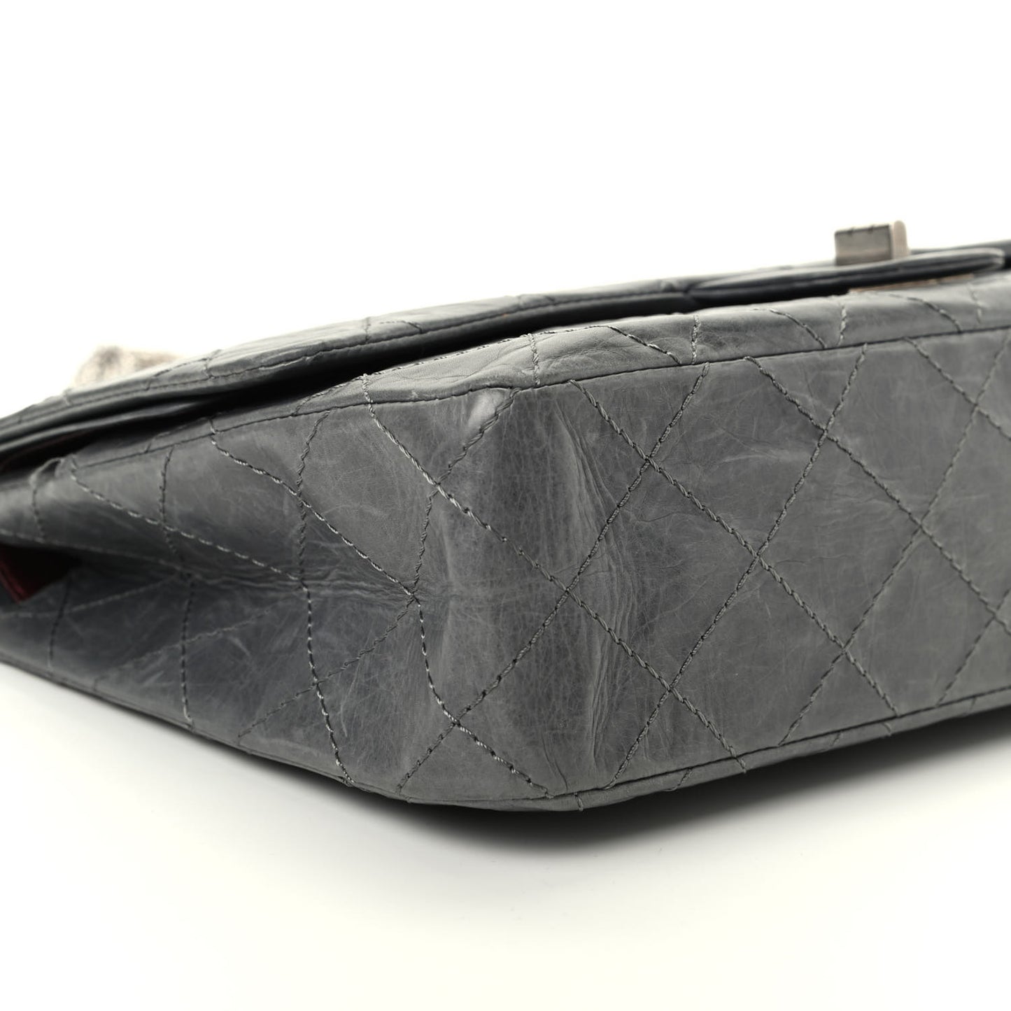 Aged Calfskin Quilted 50th Anniversary 2.55 Reissue 227 Flap Grey