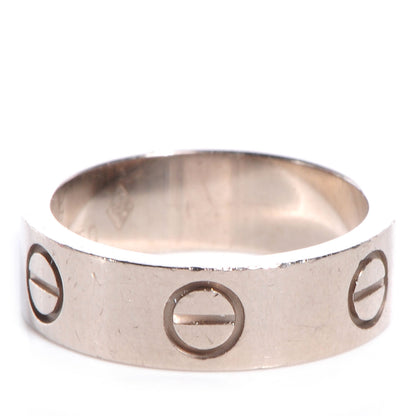 Cartier 18k White Gold 5mm Love Ring Size 49 US 4.75 1 of 4