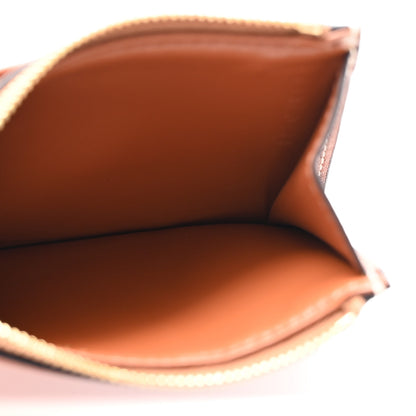 Celine Triomphe Calfskin Zipped Card Holder Tan 5 of 10