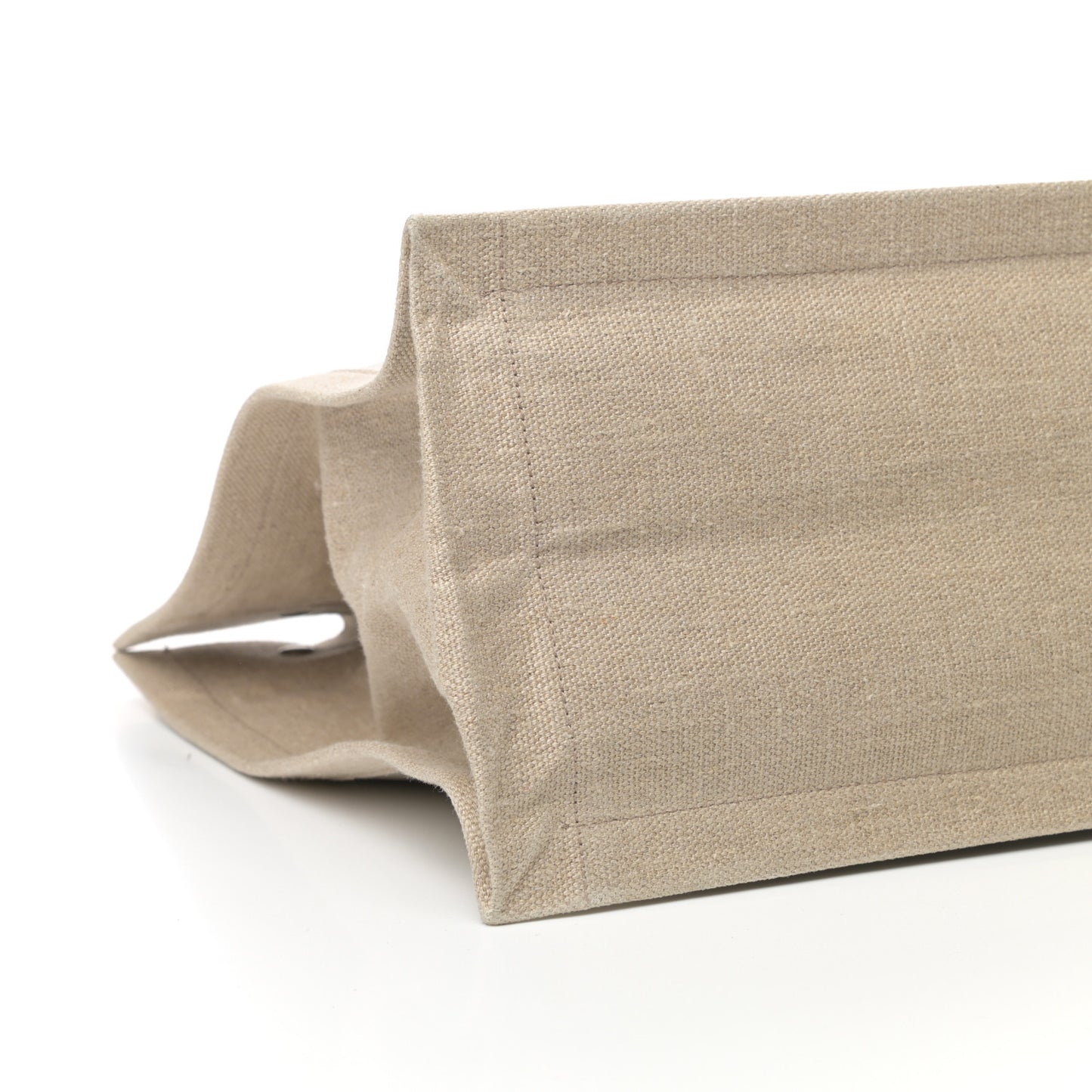 Linen Calfskin Rive Gauche Tote Optic White