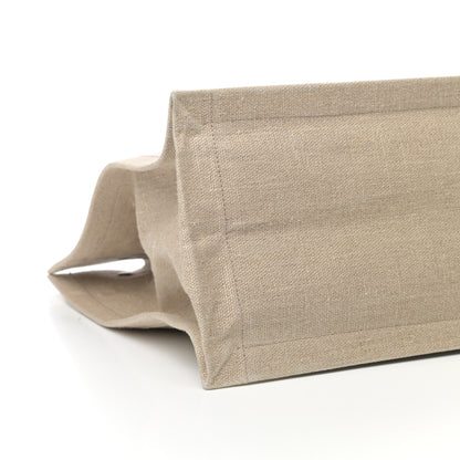 Saint Laurent Linen Calfskin Rive Gauche Tote Optic White 7 of 8