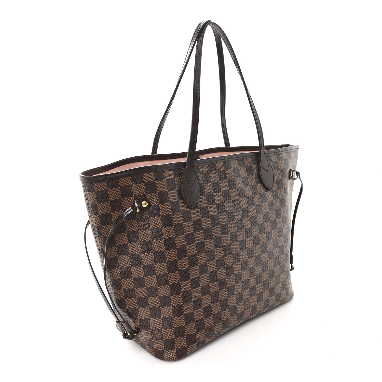 Louis Vuitton Damier Ebene Neo Neverfull MM Rose Ballerine 4 of 14