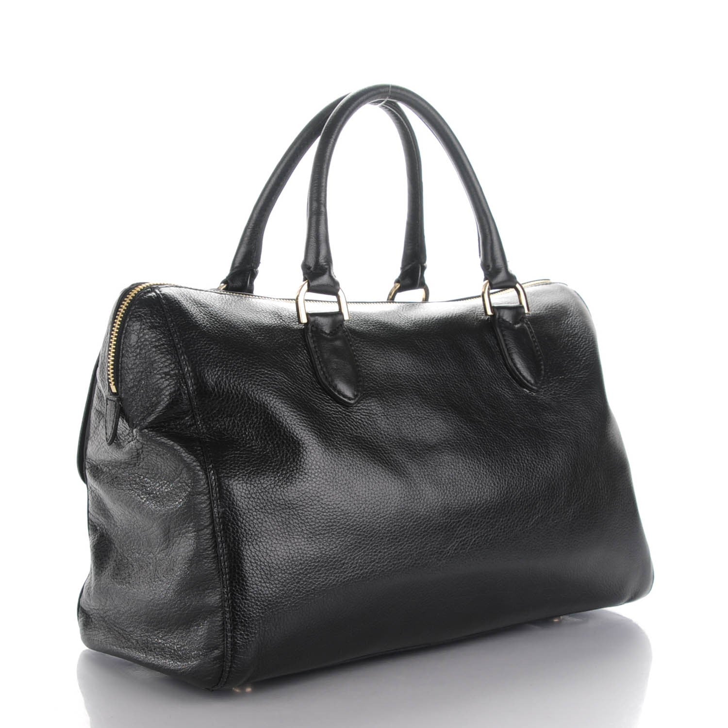 Mulberry Glossy Goatskin Medium Del Rey Satchel Black 3 of 8