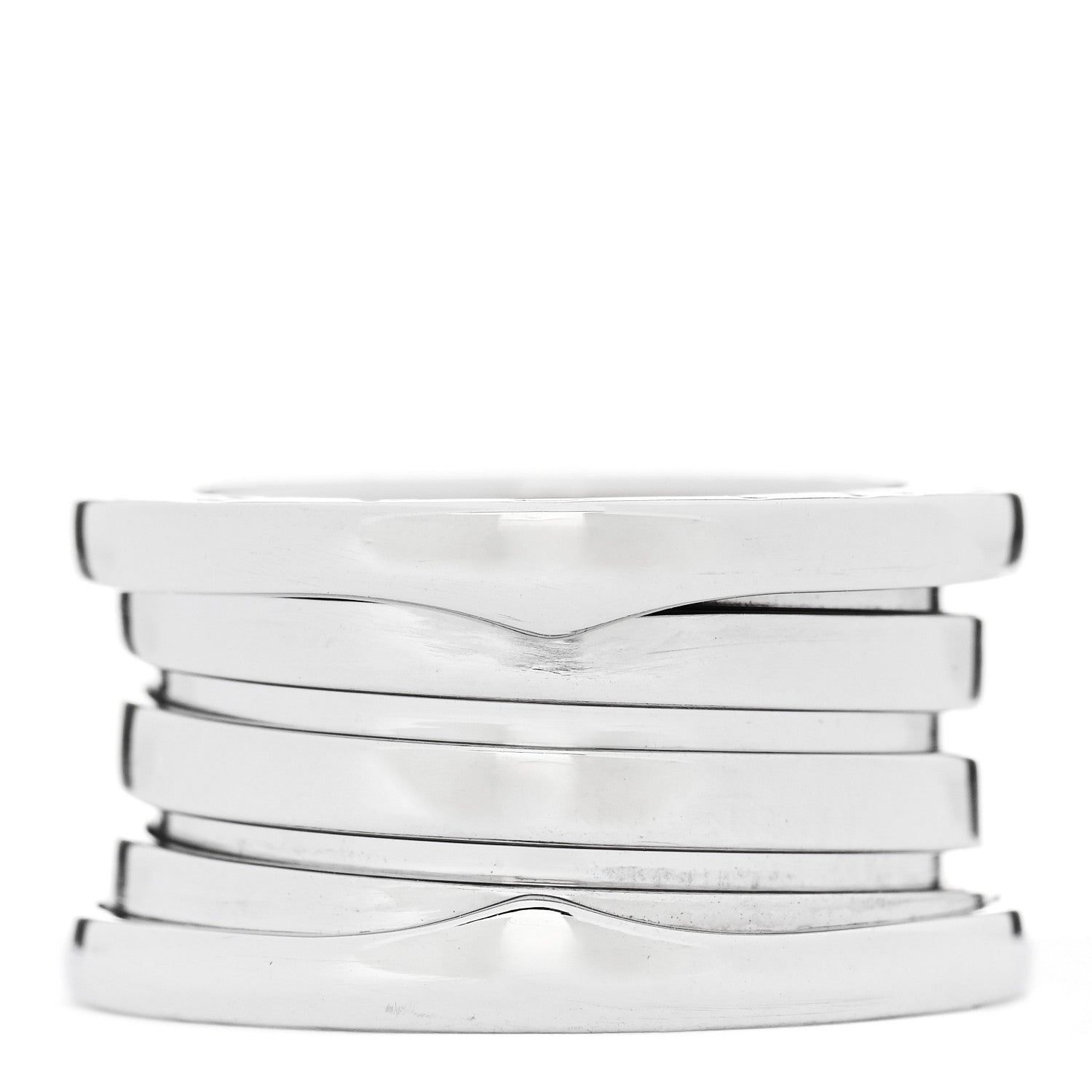 Bulgari 18K White Gold B.Zero1 Four-Band Ring 48 4.5 1 of 5