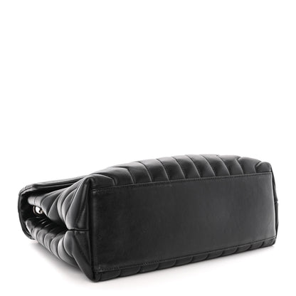 Saint Laurent Calfskin Y Quilted Monogram Medium Loulou Chain Satchel Black 4 of 13