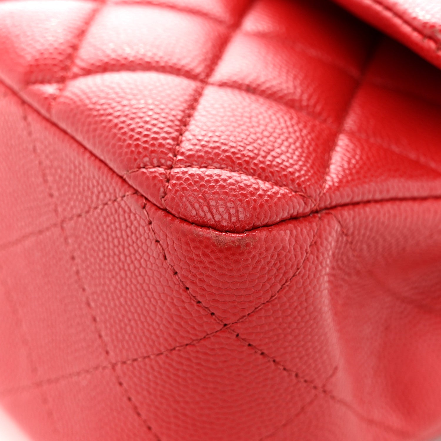 Chanel Caviar Quilted Medium Double Flap Red 12 of 15