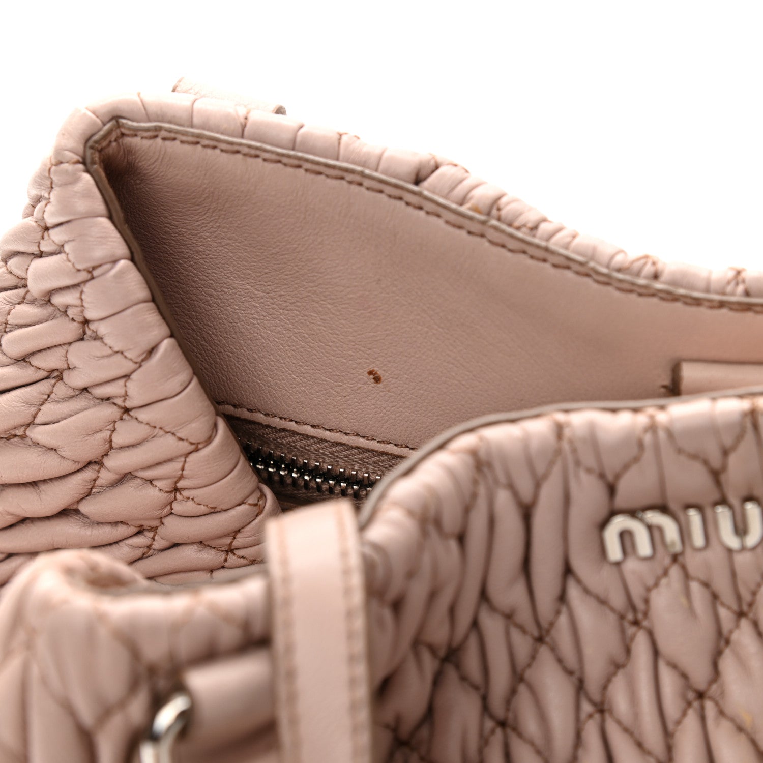 Miu Miu Nappa Matelasse Tote Cammeo 12 of 18