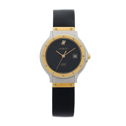 Hublot Stainless Steel 18K Yellow Gold Rubber 28mm MDM Automatic Watch Black 1390.2 1 of 4