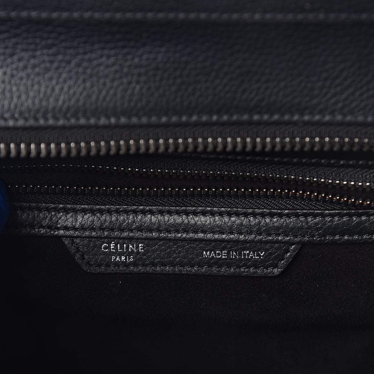 Drummed Calfskin Micro Luggage Black