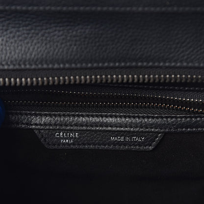Celine Drummed Calfskin Micro Luggage Black 6 of 9